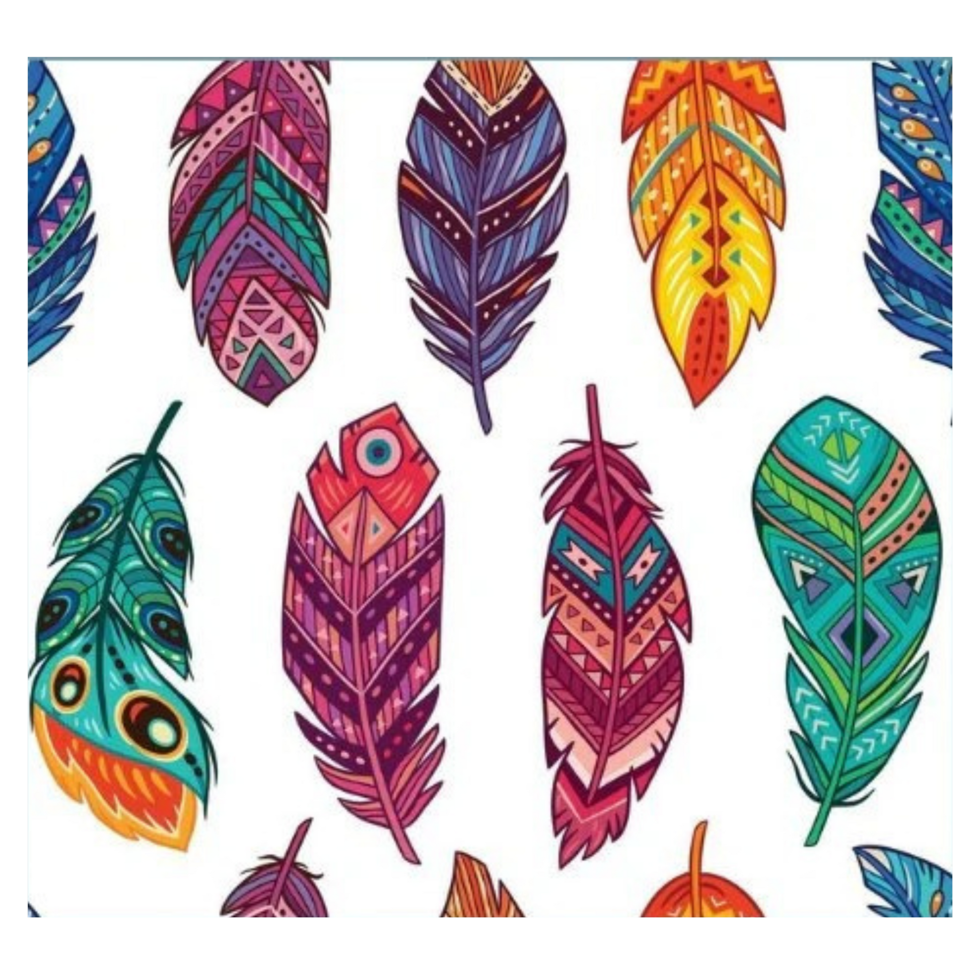 Belles and Whistles - Feathers - 12"x12" Rice Decoupage Paper (3 sheets)