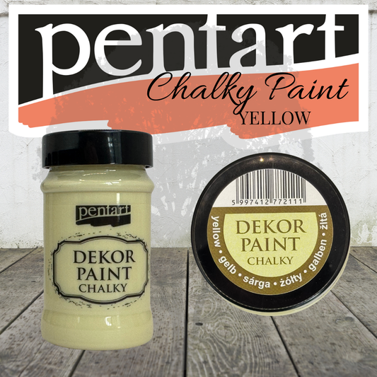 Pentart Dekor Chalk Paint - Yellow - 100ml