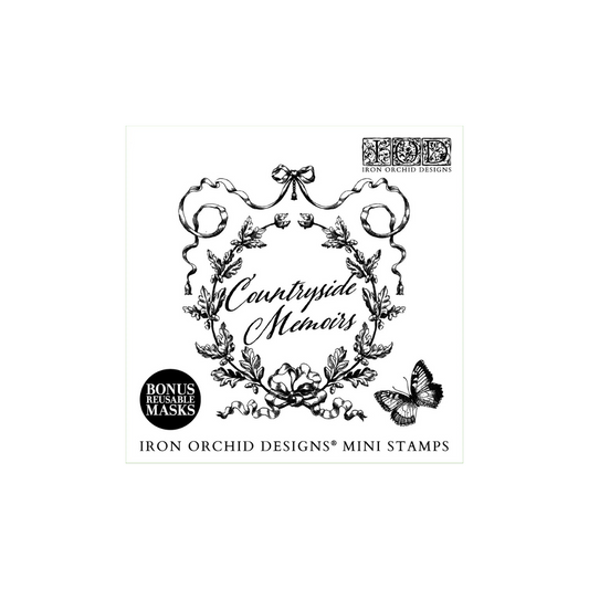 Iron Orchid Designs - Countryside Memoirs Labels Decor Stamp (6 x 6)