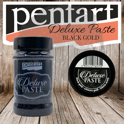 Pentart - Deluxe Paste 100ml - Black-Gold