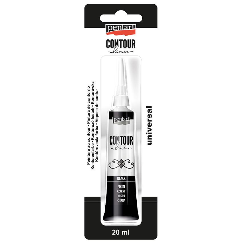 Pentart - Contour Liner 20ml - Black