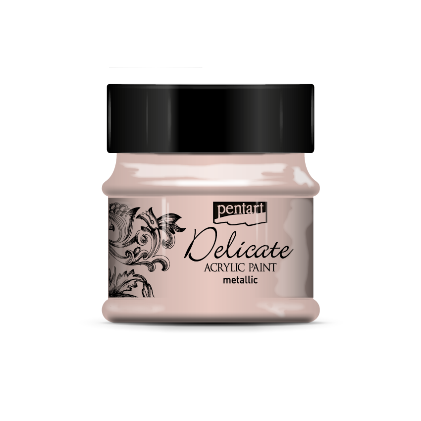 Pentart - Delicate Metallic Acrylic Paint - 50ml - Rose Gold