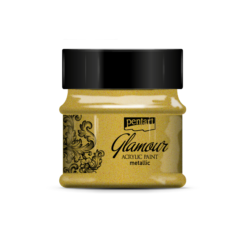 Pentart - Glamour Metallic Acrylic Paint - 50ml - Rich Gold