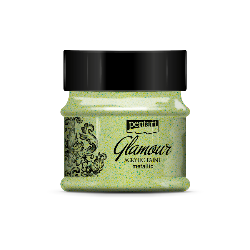 Pentart - Glamour Metallic Acrylic Paint - 50ml - Greenish Gold