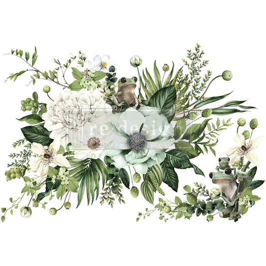 Redesign Decor Transfer - Froggy Meadow Greens - 24"x35"