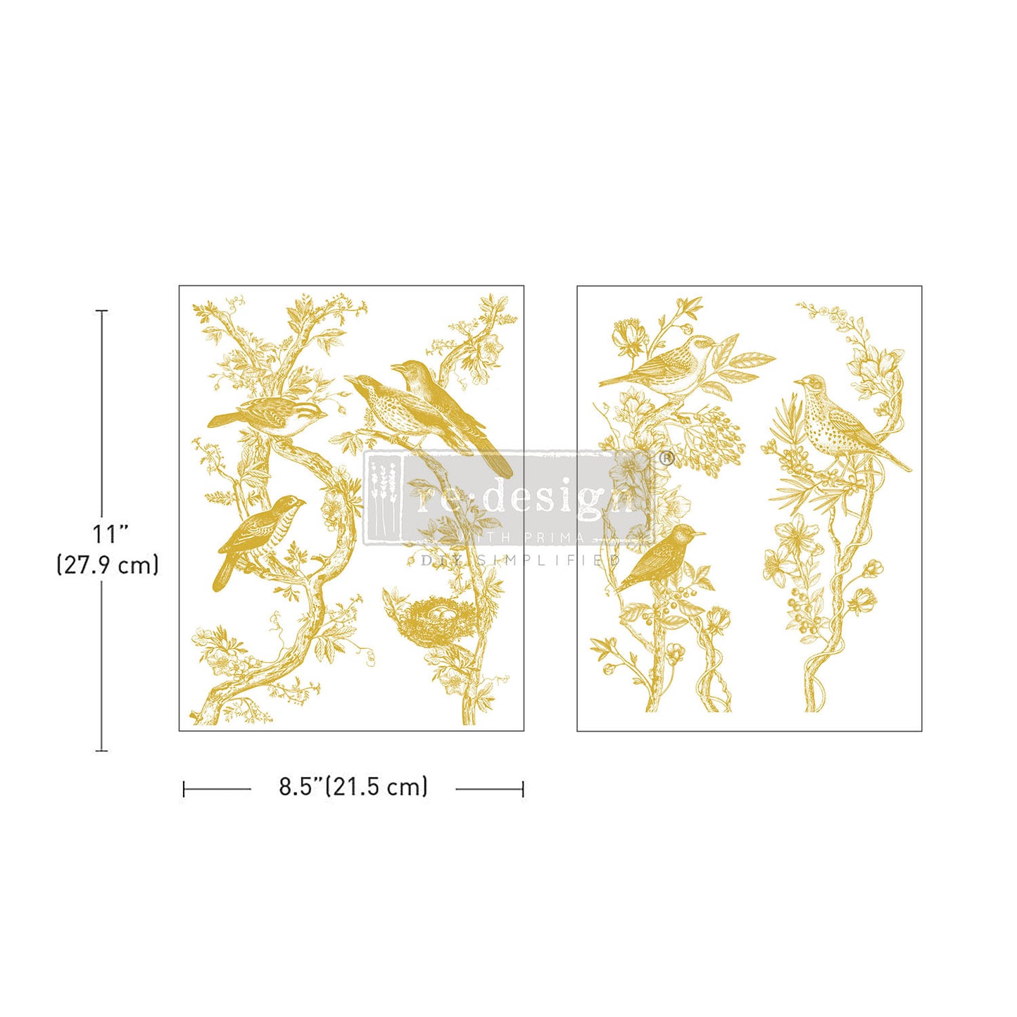 Redesign Decor Transfer - Kacha - Golden Serenade - 8.5"x11" (Middy)