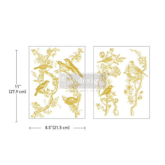 Redesign Decor Transfer - Kacha - Golden Serenade - 8.5"x11" (Middy)