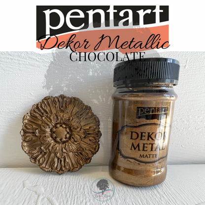 Pentart Dekor Metallic Matte - 100ml - Chocolate