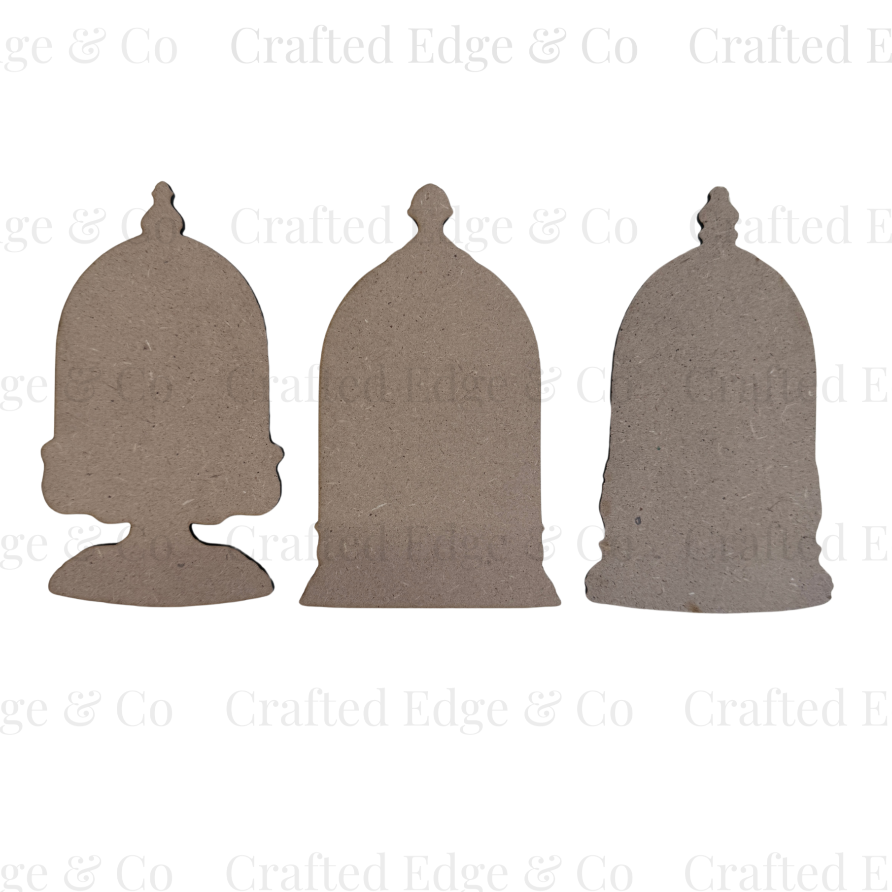 Blank - MDF Les Cloches Shape (Set of 3)