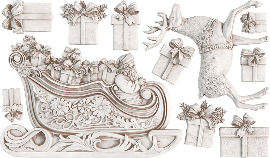 Iron Orchid Designs - Santas Sleigh Decor Mould