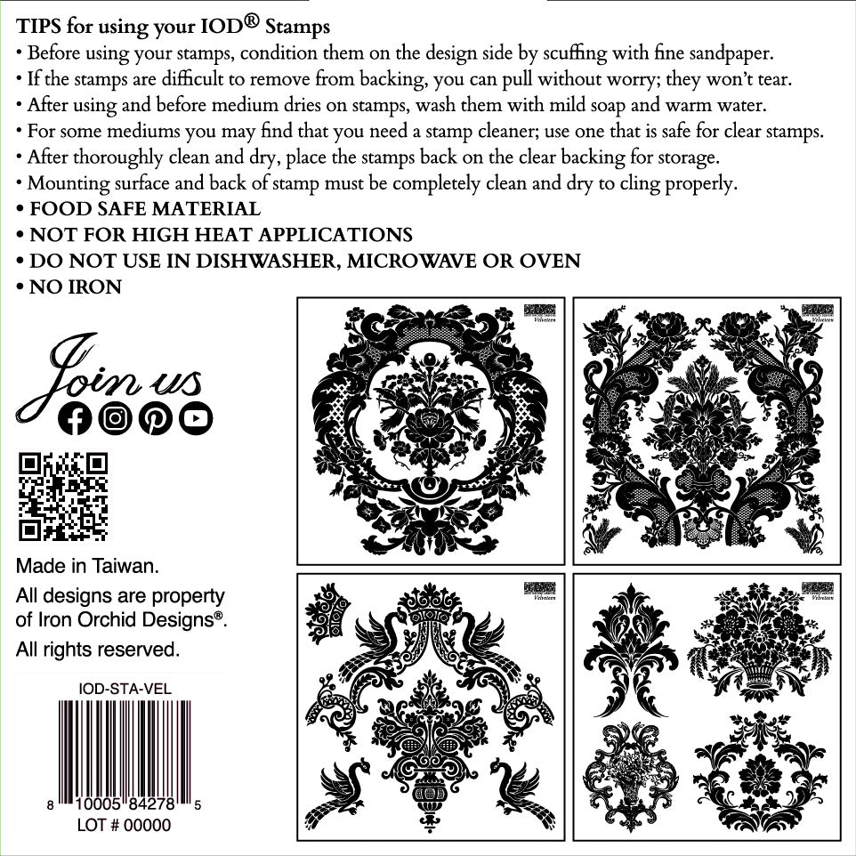 Iron Orchid Designs - Velveteen Decor Stamp (6 x 6)