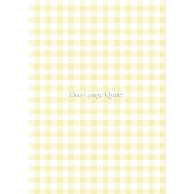 Decoupage Queen - Yellow Gingham Decoupage Paper