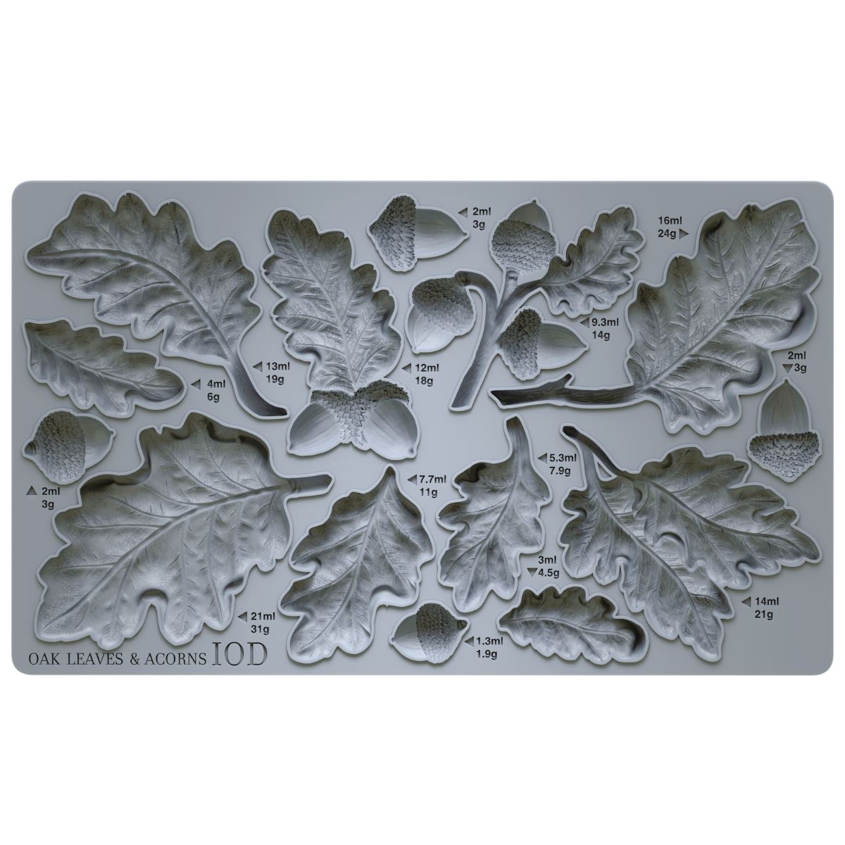 Iron Orchid Designs - Oak Leaves & Acorns Decor Mould