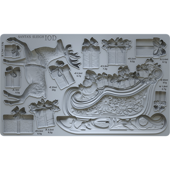 Iron Orchid Designs - Santas Sleigh Decor Mould