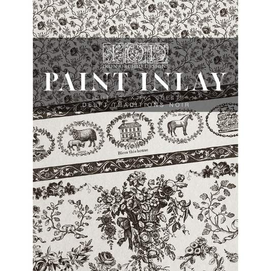 Iron Orchid Designs - Delft Traditions Noir Paint Inlay