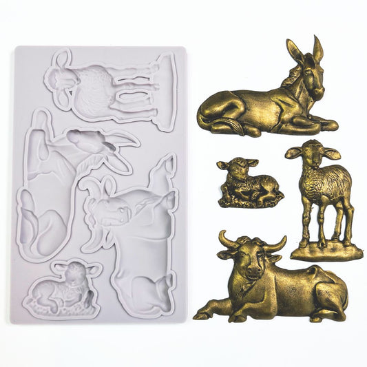 Decoupage Queen - Mould - Nativity Animals