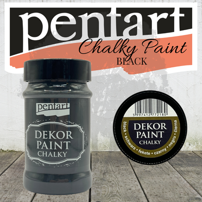 Pentart Dekor Chalk Paint - Black - 100ml