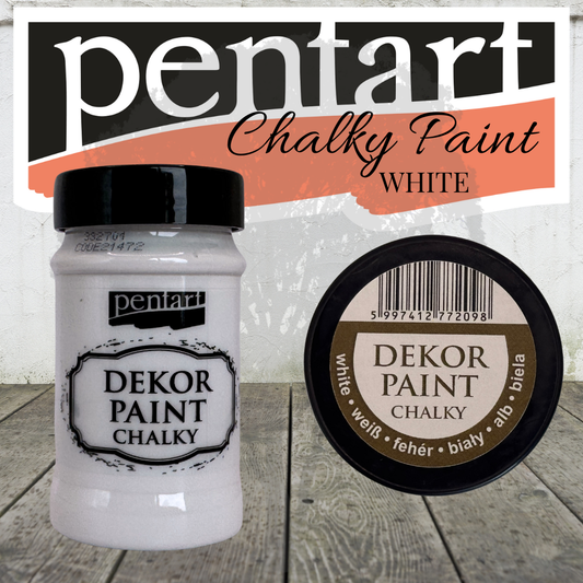 Pentart Dekor Chalk Paint - White - 100ml