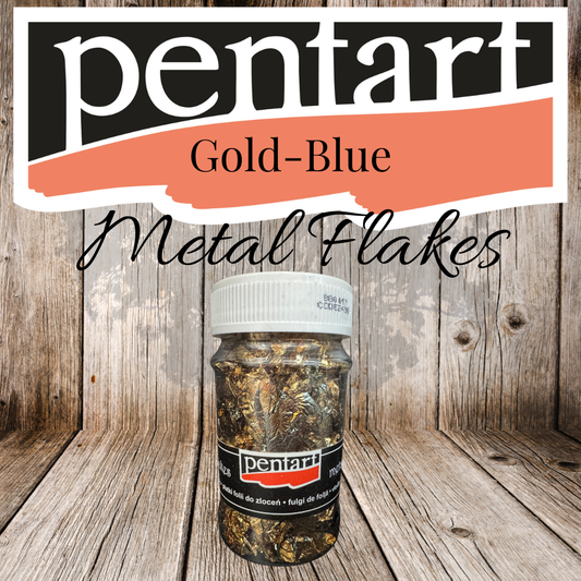 Pentart Metal Flakes - 100ml - M2 - Gold-Blue