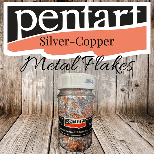 Pentart Metal Flakes - 100ml - M1 - Silver-Copper