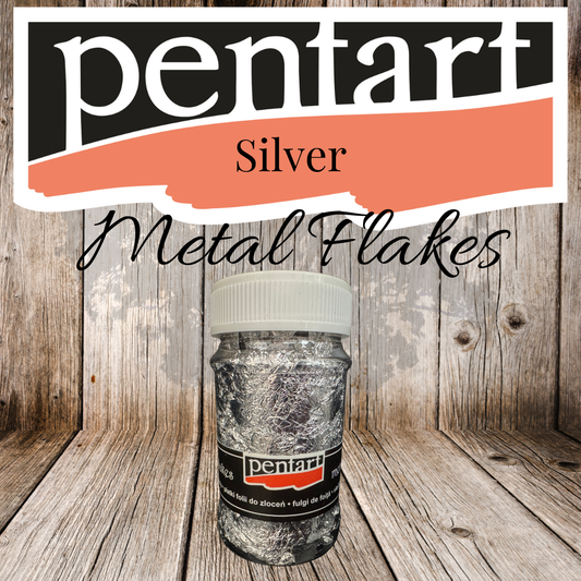 Pentart Metal Flakes - 100ml - M8 - Silver