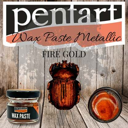 Pentart Wax Paste - Metallic - 20ml - Fire Gold