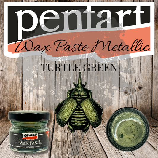 Pentart Wax Paste - Metallic - 20ml - Turtle Green