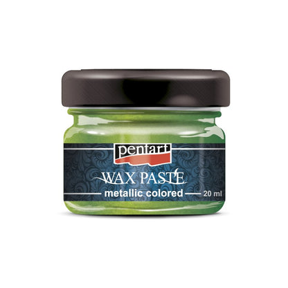 Pentart Wax Paste - Coloured Metallic - 20ml - Green - Rustic River Home