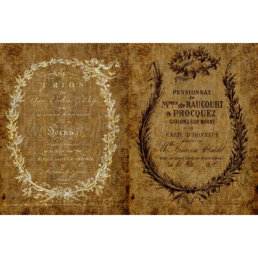 Roycycled Treasures - Ephemeral Burlap Decoupage Paper - 20x30in - Rustic River Home