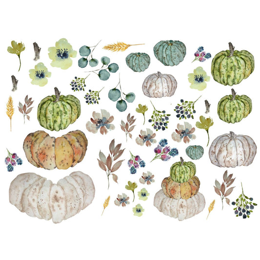 Roycycled Treasures - Heirloom Pumpkins Decoupage Paper - 20x30in - Rustic River Home